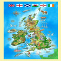 Map Of The British Isles Location Themed Magnum Wooden Jigsaw Puzzle 750 Pieces