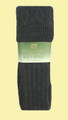 Charcoal Wool Blend Ribbed Full Length Mens Kilt Hose Socks