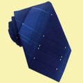 Dark Blue Diamond Crosshatch Pattern Formal Wedding Straight Mens Neck Tie