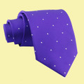 Cadbury Purple White Pin Dots Formal Wedding Straight Mens Neck Tie