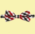 Black White Red Wide Check Boys Ages 1-7 Wedding Boys Neck Bow Tie