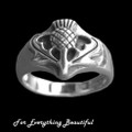 Thistle Raised Relief Sterling Silver Ladies Ring