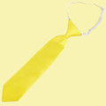 Daffodil Canary Yellow Junior Boys Ages 3-7 Wedding Elastic Straight Boys Neck Tie