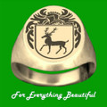 Knight Series Surname Coat of Arms 14K Yellow Gold Mens Ring​