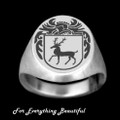 Knight Series Surname Coat of Arms Sterling Silver Mens Ring​