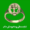 Clan Badge No Motto Small Clan Crest 14K Yellow Gold Ladies Ring