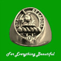 Clan Badge Raised Relief Oval Clan Crest 10K Yellow Gold Ladies Ring