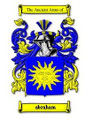 Abraham Coat of Arms Surname Print Abraham Family Crest Print