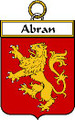 Abran French Coat of Arms Large Print Abran French Family Crest
