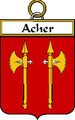 Acher French Coat of Arms Print Acher French Family Crest Print