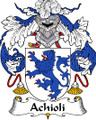 Achioli Spanish Coat of Arms Print Achioli Spanish Family Crest Print