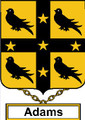 Adams English Coat of Arms Large Print Adams English Family Crest