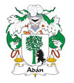 Adan Spanish Coat of Arms Print Adan Spanish Family Crest Print