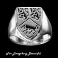 Irish Surname Coat of Arms Sterling Silver Mens Ring​