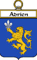 Adrien French Coat of Arms Print Adrien French Family Crest Print