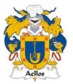 Aellos Spanish Coat of Arms Print Aellos Spanish Family Crest Print