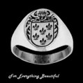 Earl Series Irish Surname Coat of Arms Sterling Silver Mens Ring​