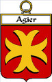 Agier French Coat of Arms Large Print Agier French Family Crest