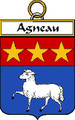 Agneau French Coat of Arms Large Print Agneau French Family Crest