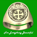 Knight Series Raised Relief Irish Coat of Arms 10K Yellow Gold Mens Ring​