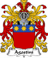Agostini Italian Coat of Arms Large Print Agostini Italian Family Crest