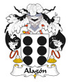 Alagon Spanish Coat of Arms Large Print Alagon Spanish Family Crest