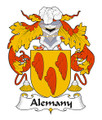 Alemany Spanish Coat of Arms Large Print Alemany Spanish Family Crest