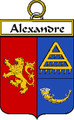 Alexandre French Coat of Arms Print Alexandre French Family Crest Print