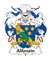 Alfonsin Spanish Coat of Arms Print Alfonsin Spanish Family Crest Print