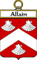 Allain French Coat of Arms Print Allain French Family Crest Print