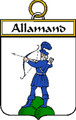 Allamand French Coat of Arms Large Print Allamand French Family Crest