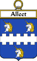 Alleet Irish Coat of Arms Print Alleet Irish Family Crest Print