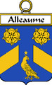 Alleaume French Coat of Arms Print Alleaume French Family Crest Print