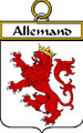 Allemand French Coat of Arms Print Allemand French Family Crest Print