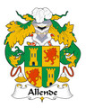 Allende Spanish Coat of Arms Large Print Allende Spanish Family Crest