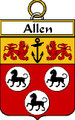 Allen Irish Coat of Arms Large Print Allen Irish Family Crest
