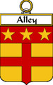 Alley Irish Coat of Arms Print Alley Irish Family Crest Print