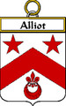 Alliot French Coat of Arms Large Print Alliot French Family Crest