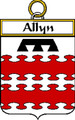 Allyn Irish Coat of Arms Large Print Allyn Irish Family Crest