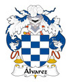 Alvarez Spanish Coat of Arms Large Print Alvarez Spanish Family Crest