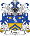 Amati Italian Coat of Arms Print Amati Italian Family Crest Print