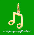 Musical Note Small 14K Yellow Gold Pendant Charm