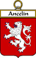 Ancelin French Coat of Arms Large Print Ancelin French Family Crest