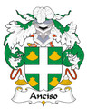 Anciso Spanish Coat of Arms Print Anciso Spanish Family Crest Print