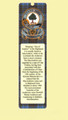 Anderson Clan Badge Clan Anderson Tartan Laminated Bookmark