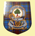 Anderson Clan Tartan Clan Anderson Badge Shield Decal Sticker Set of 3