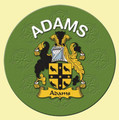 Adams Coat of Arms Cork Round English Family Name Coasters Set of 4