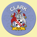 Clark Coat of Arms Cork Round English Family Name Coasters Set of 2