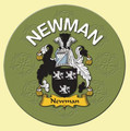 Newman Coat of Arms Cork Round English Family Name Coasters Set of 2