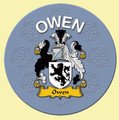 Owen Coat of Arms Cork Round English Family Name Coasters Set of 4